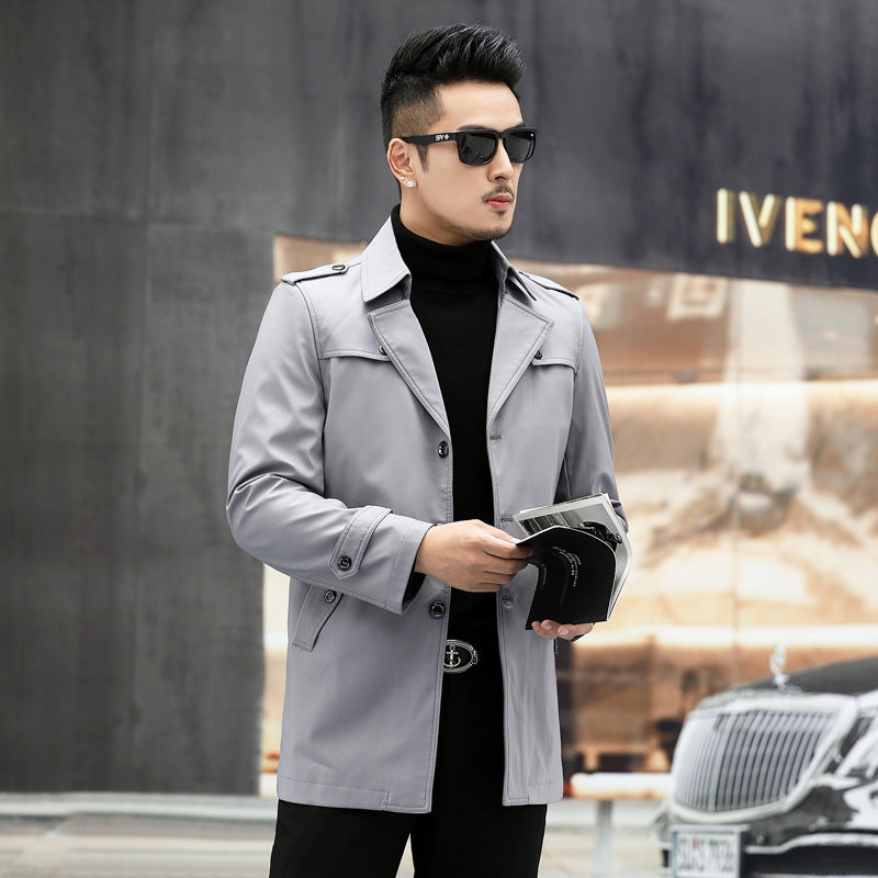 Button-Front Men’s Coat