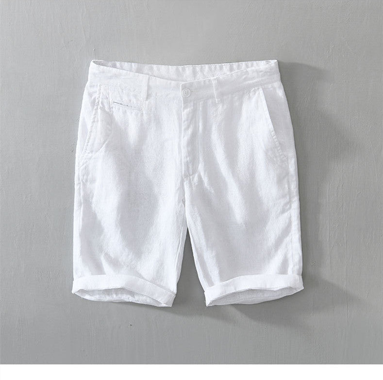 Men's Belt Loop Linen Shorts