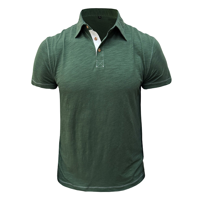 Men’s Short Sleeve Knit Collared Shirt