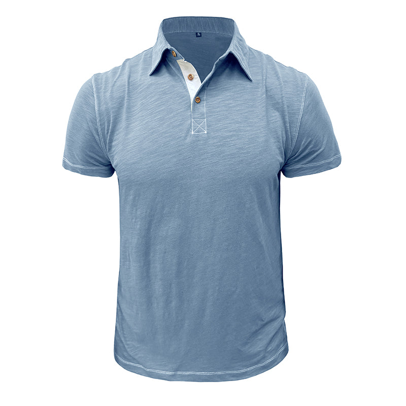 Men’s Short Sleeve Knit Collared Shirt