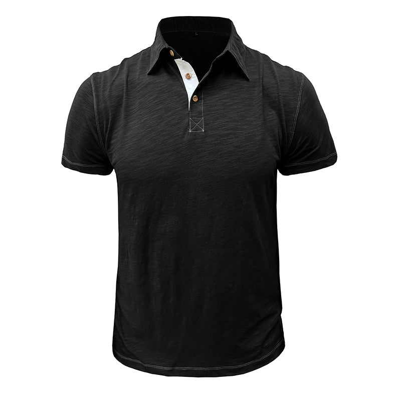 Men’s Short Sleeve Knit Collared Shirt