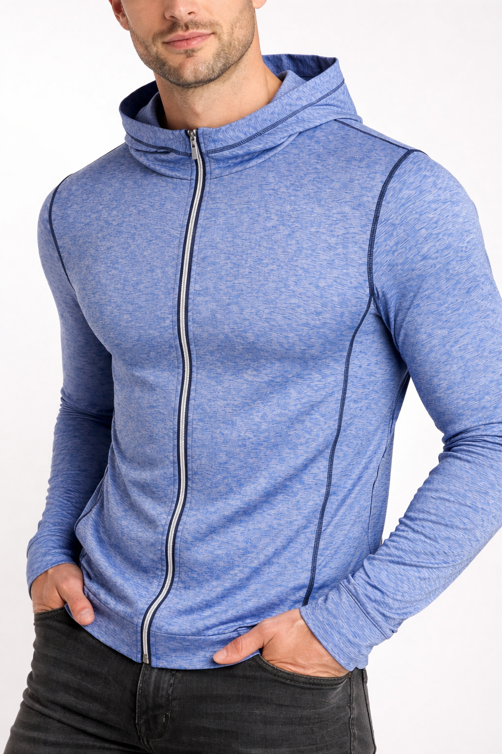 Zip Sport T Shirt Long Sleeve
