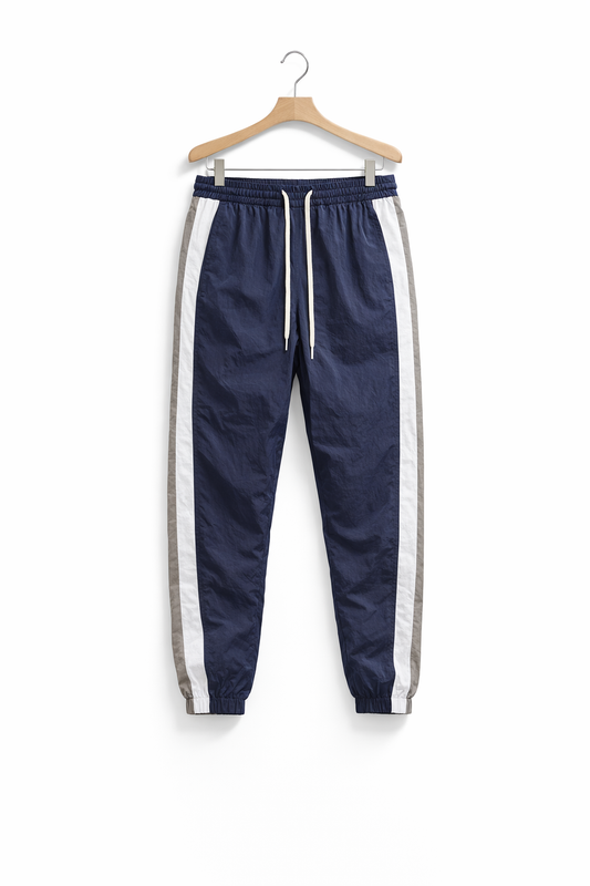 Contrast gestreepte sport broek