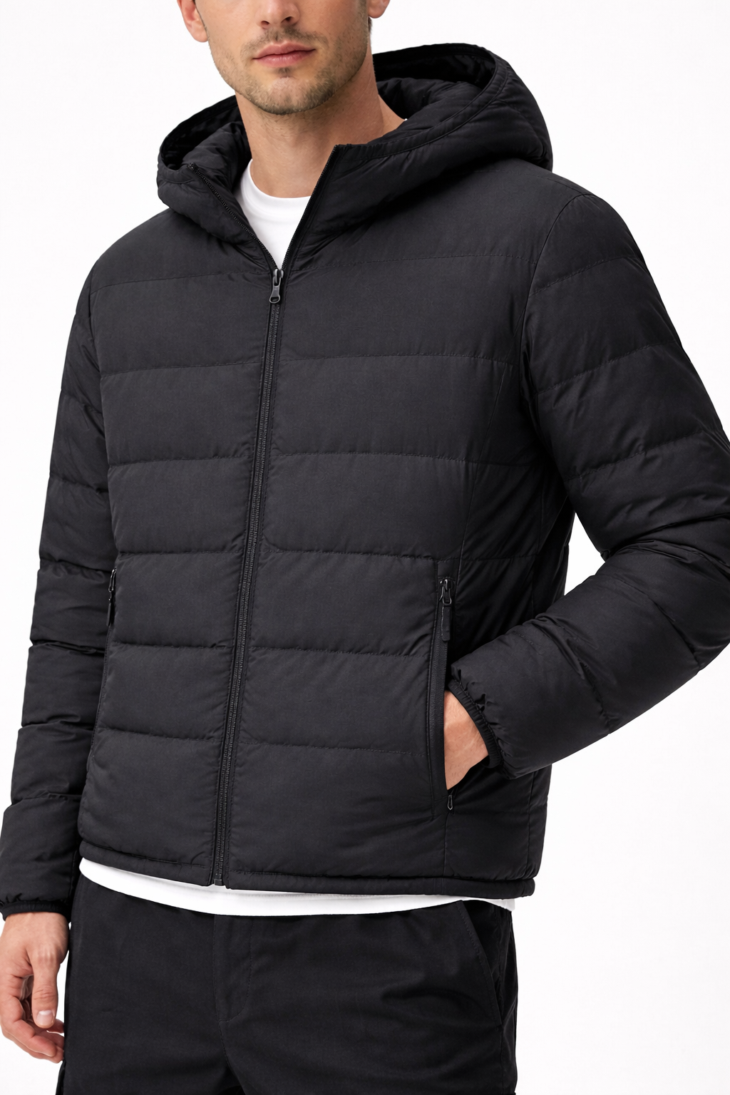 Chaqueta puffer capucha