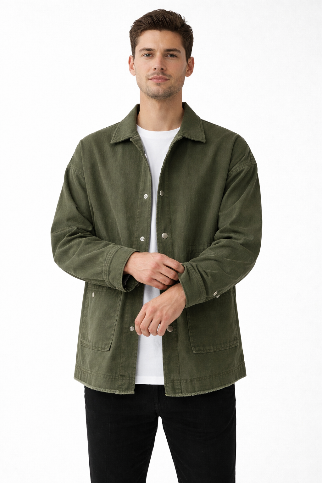 Layered Utility Chore Jacket