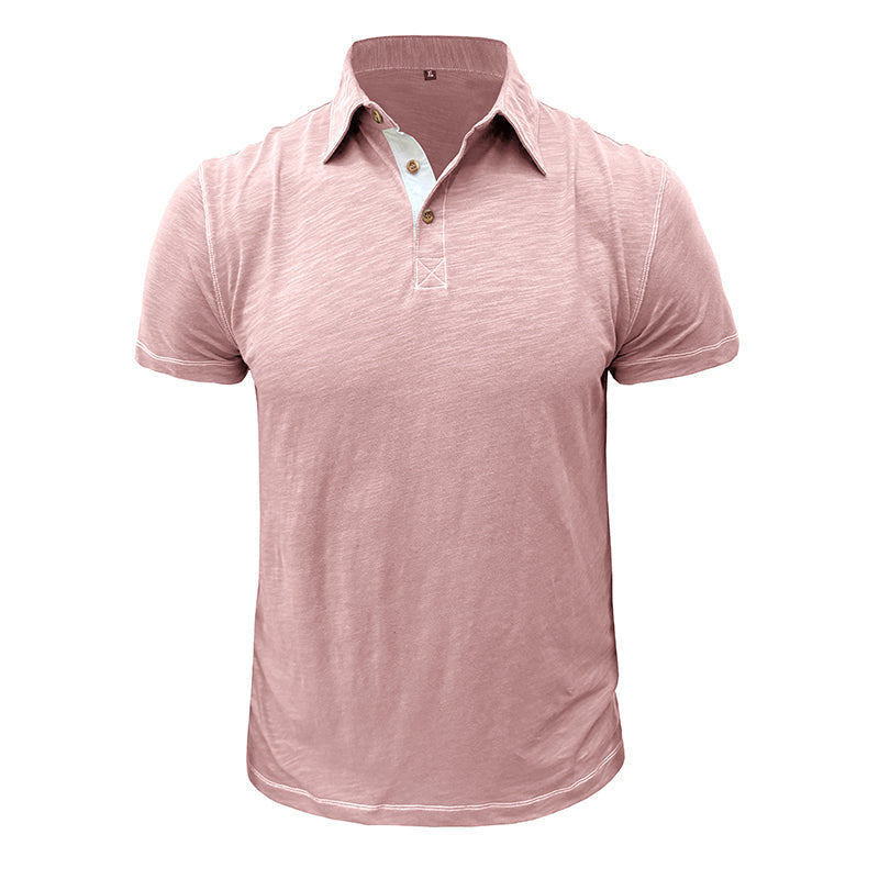 Men’s Short Sleeve Knit Collared Shirt