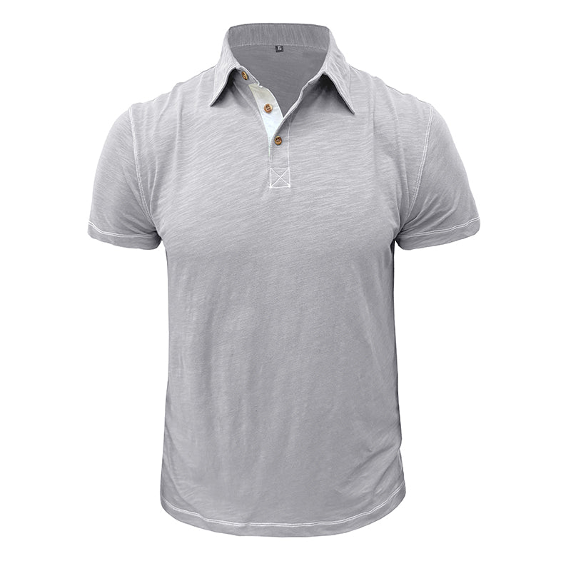 Men’s Short Sleeve Knit Collared Shirt