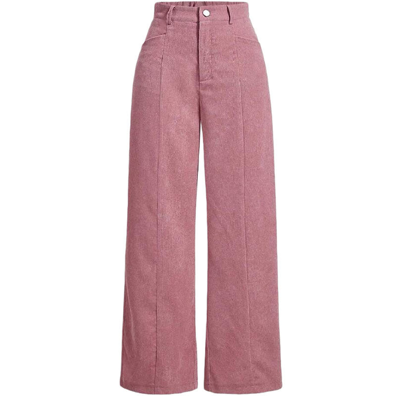 Aurelia Ribfluwelen Broek met Wijde Pijpen