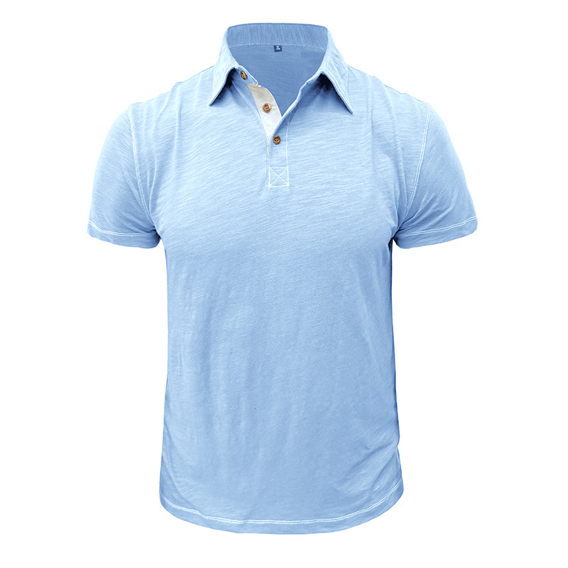 Men’s Short Sleeve Knit Collared Shirt