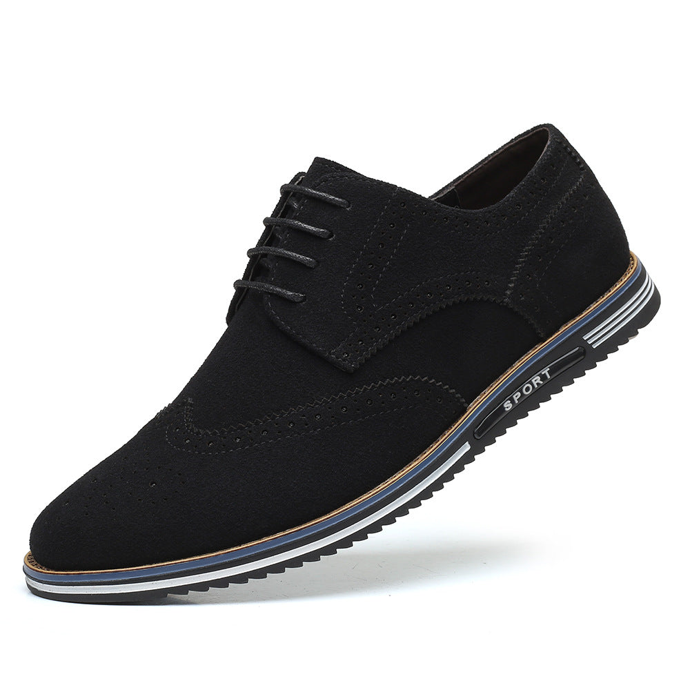 Men’s Suede- Sport Style Wingtip Oxford