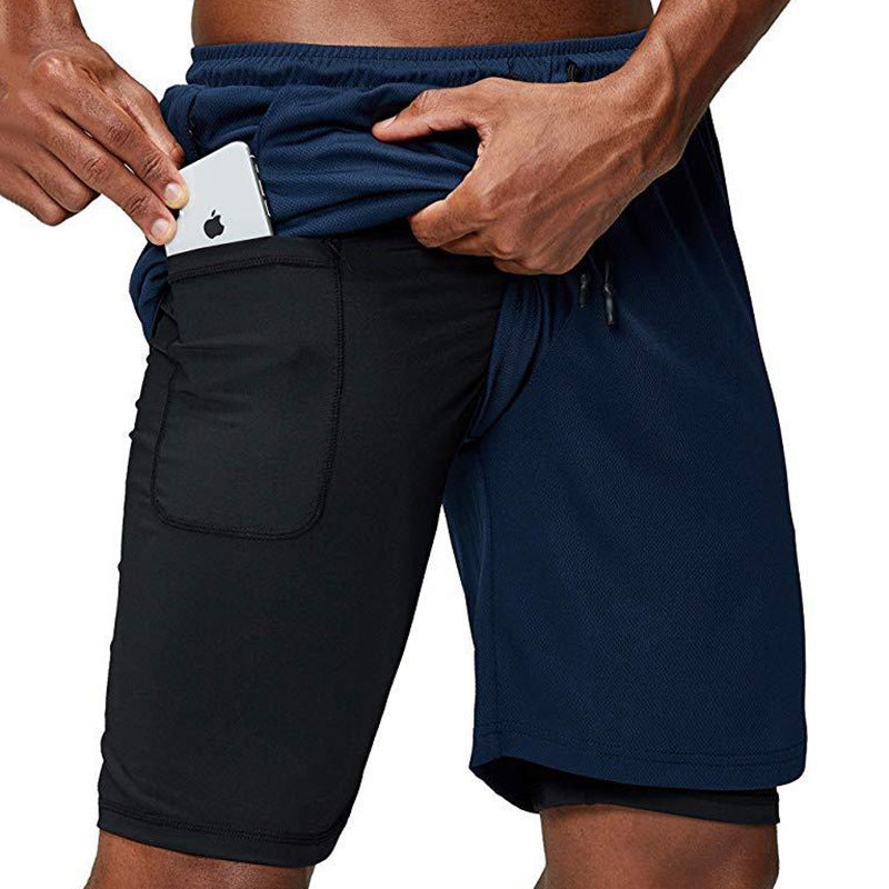 Compression Double Layer Running Shorts