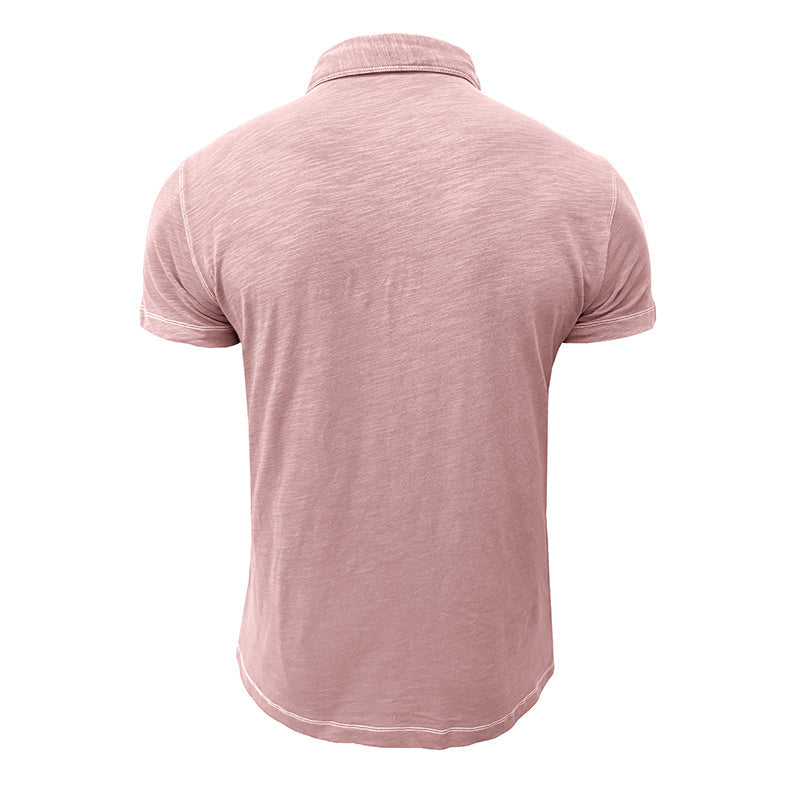 Men’s Short Sleeve Knit Collared Shirt