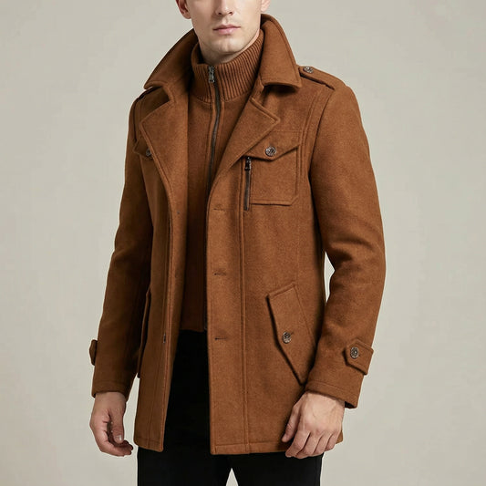 Men’s Structured Mid-Length Coat