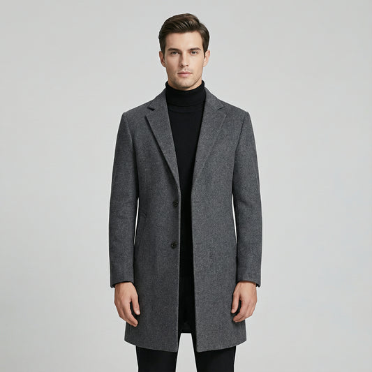 Structured Knit Button Coat