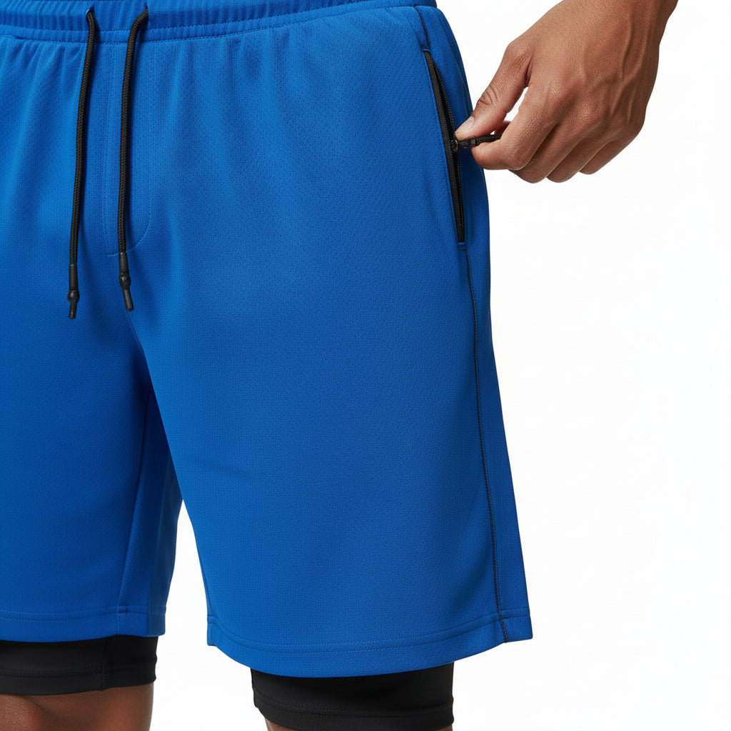 Compression Double Layer Running Shorts