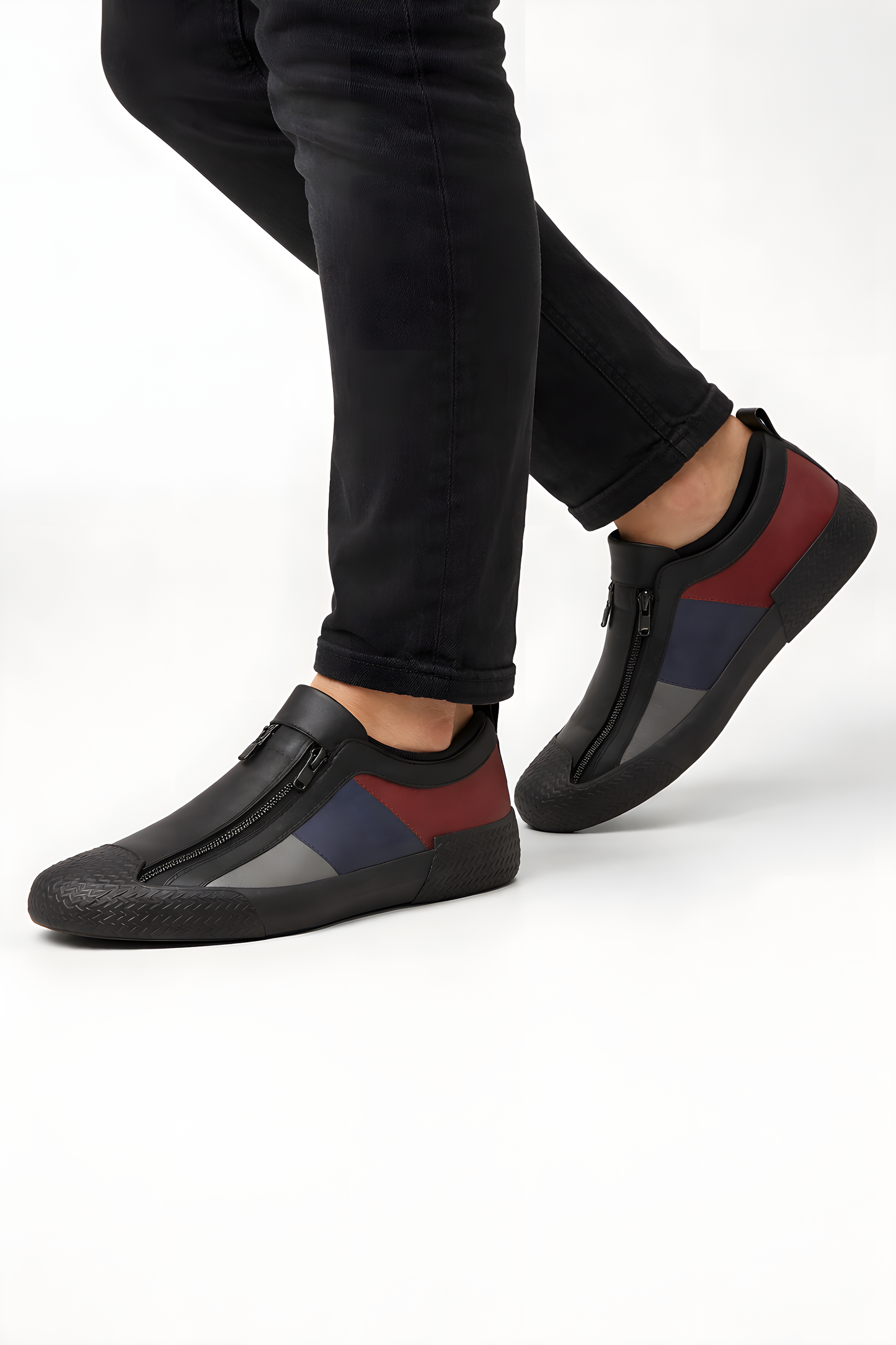 ZipFront Panel Slip-On Sneakers
