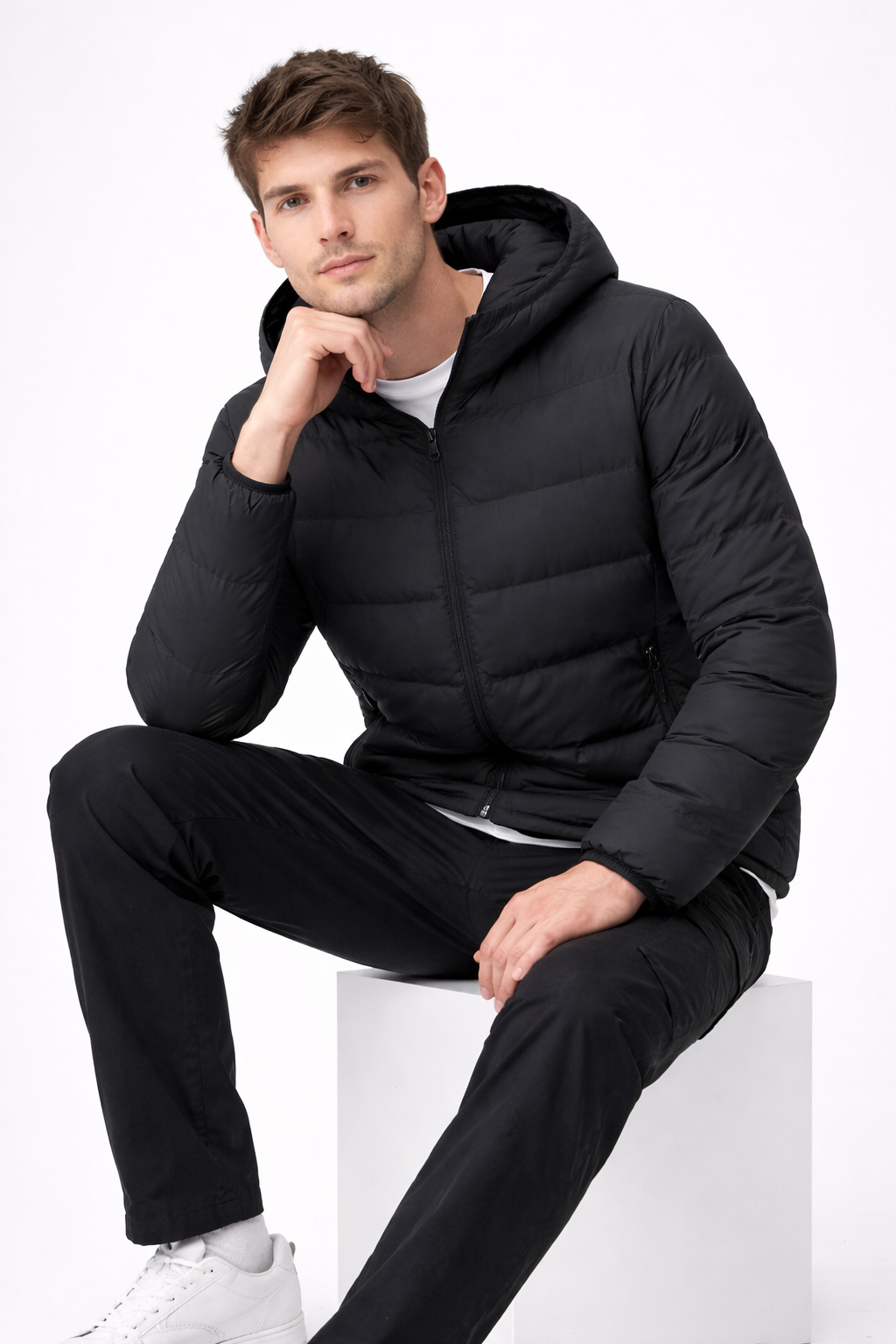 Chaqueta puffer capucha