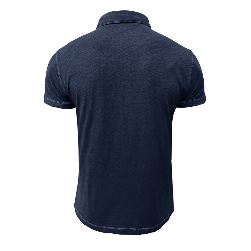 Men’s Short Sleeve Knit Collared Shirt
