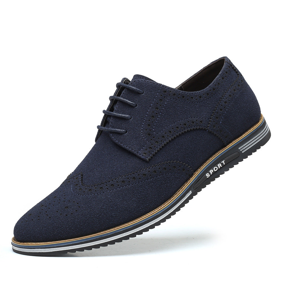 Men’s Suede- Sport Style Wingtip Oxford