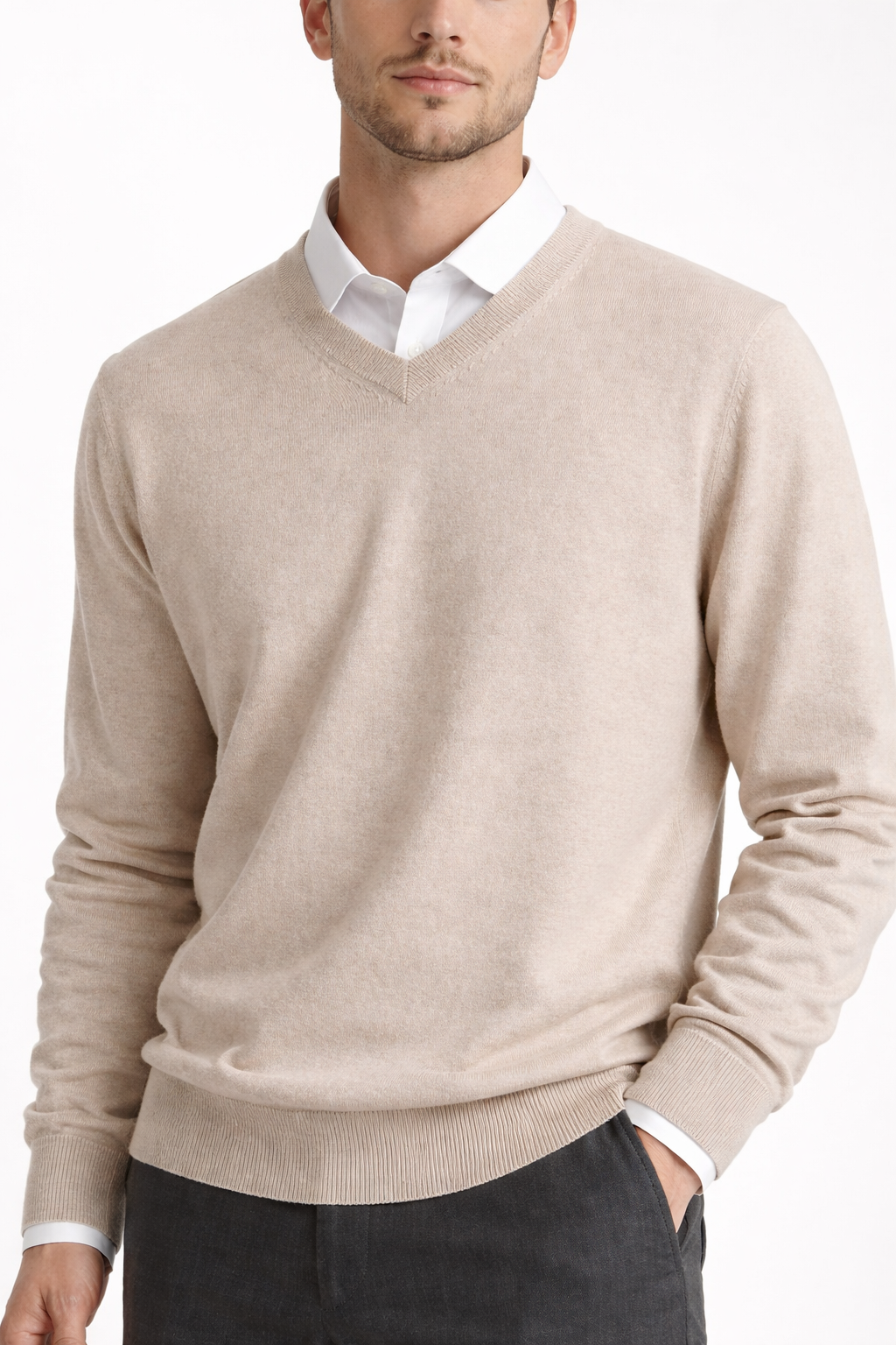 Men’s V-Neck Knit Shirt