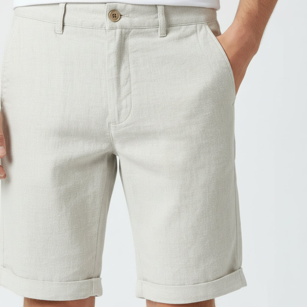 Men's Belt Loop Linen Shorts