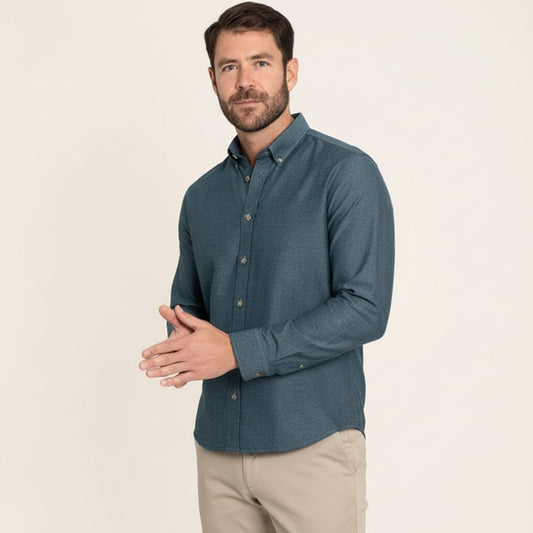 Soft Azure Button Shirt
