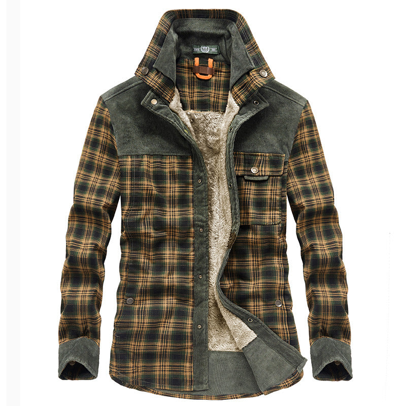 Men’s Plaid Button Jacket