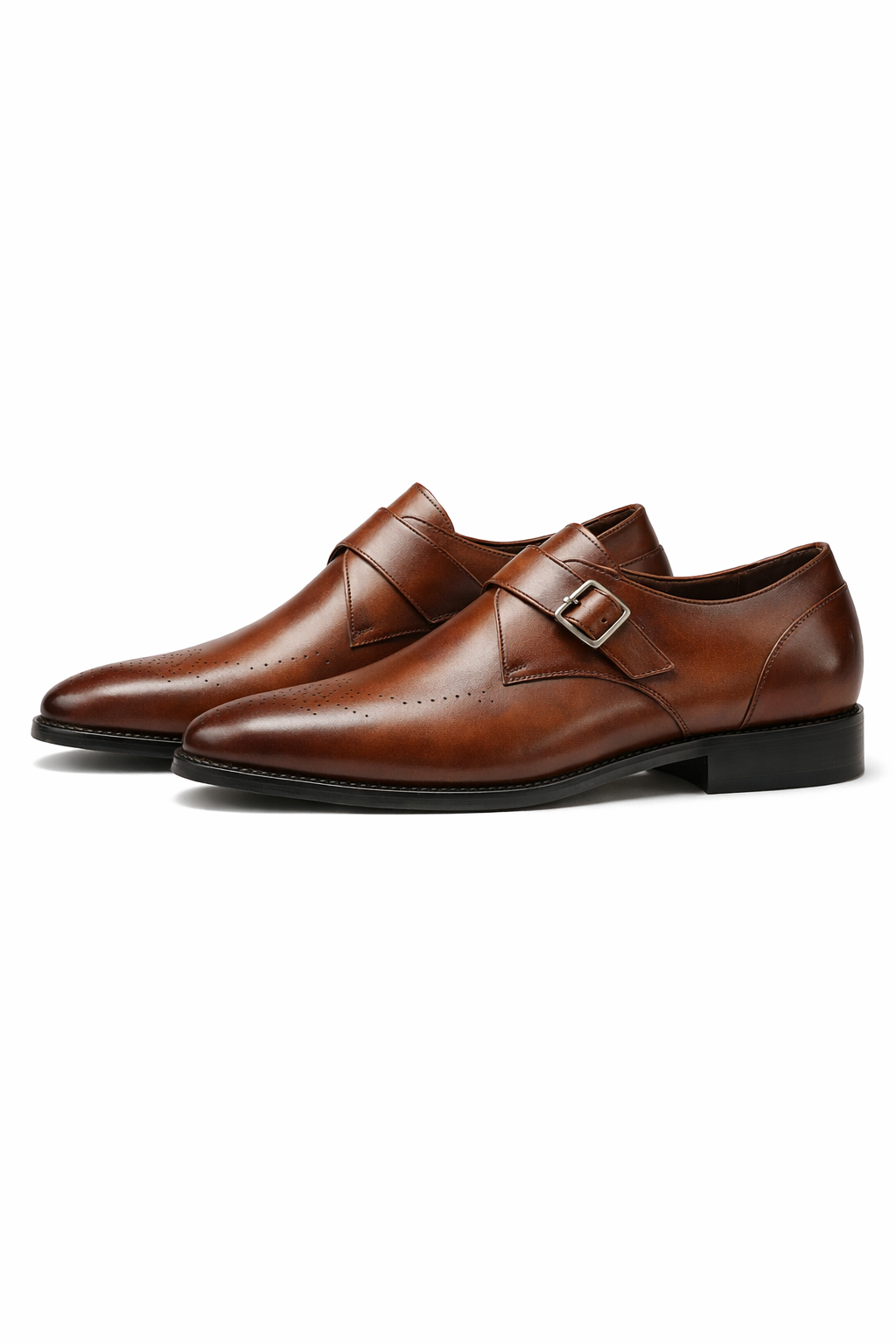 Monk Strap Perforated Dress Shoes