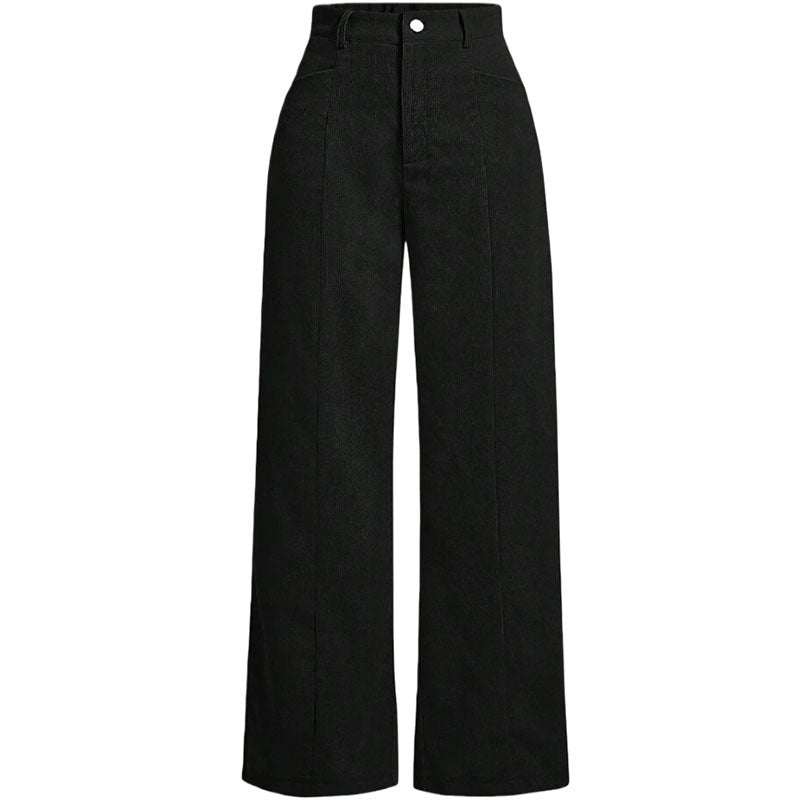 Aurelia Ribfluwelen Broek met Wijde Pijpen