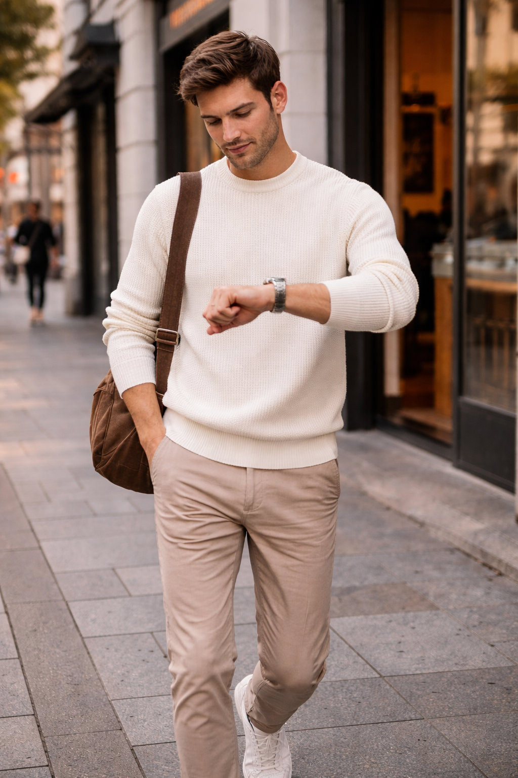 Ribbed Knit Long Sleeve Shirt