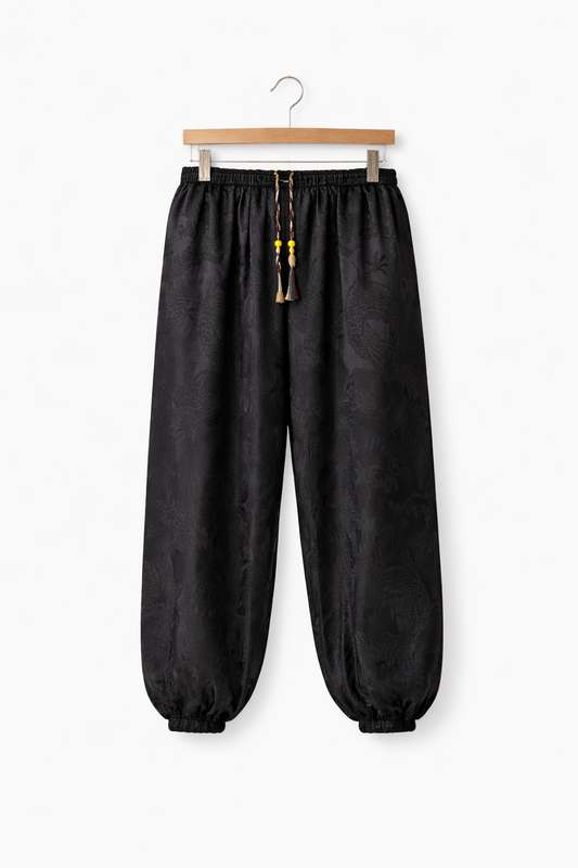 Bedrukte lounge broek met trekkoord