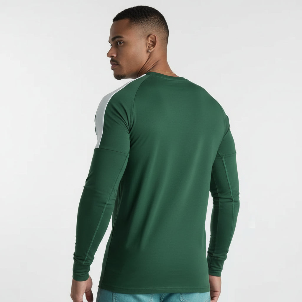 Men’s Long Sleeve Athletic Top With Raglan Sleeves