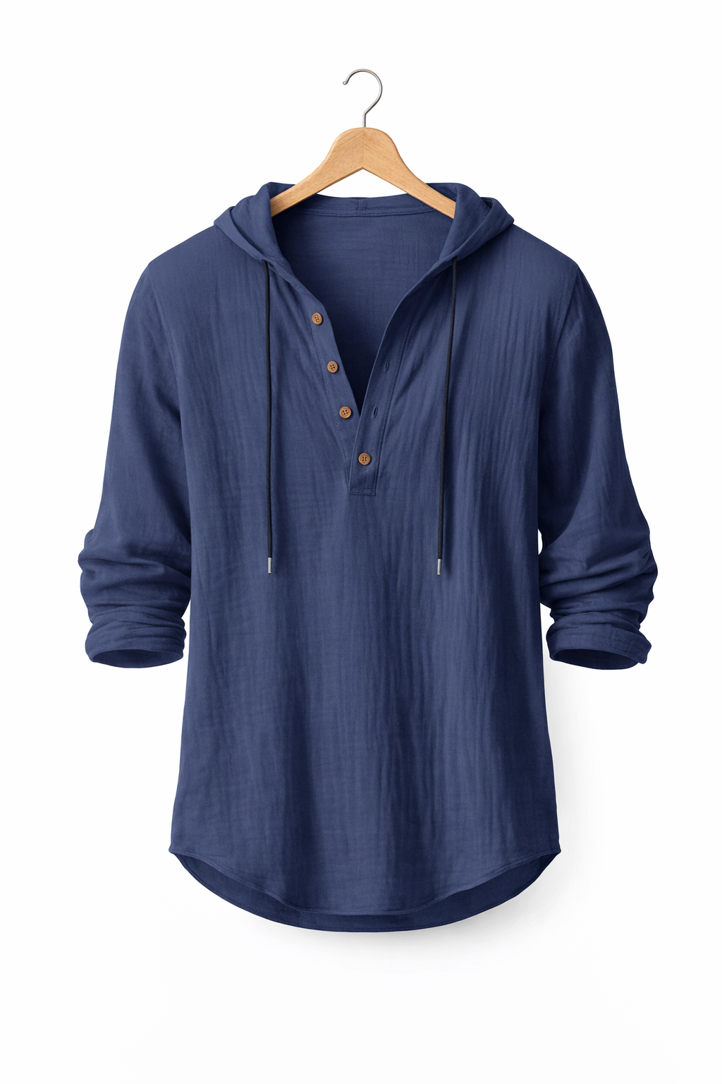 Hooded Henley Shirt