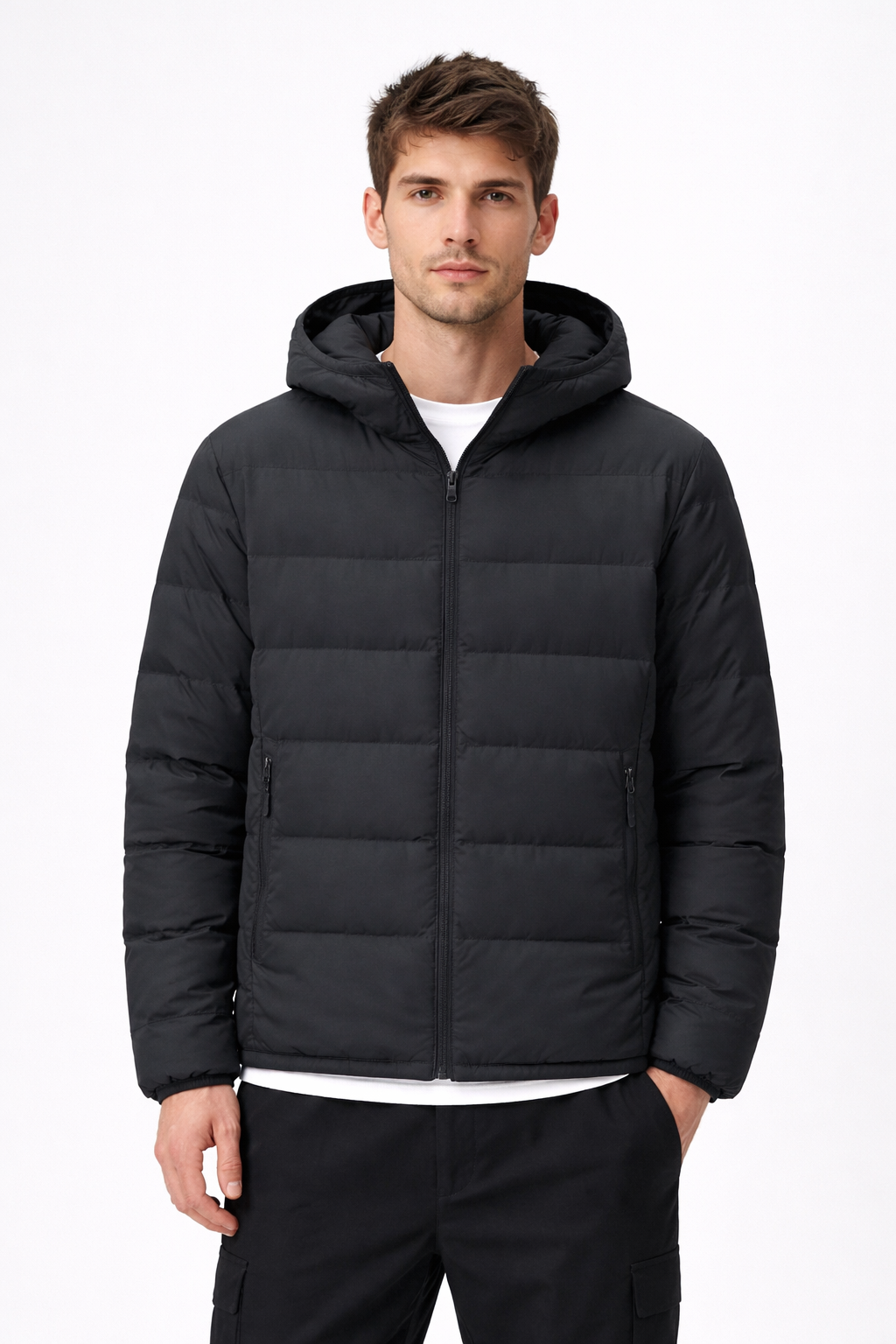 Chaqueta puffer capucha