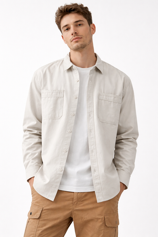 The RidgeWeave Chambray Overshirt