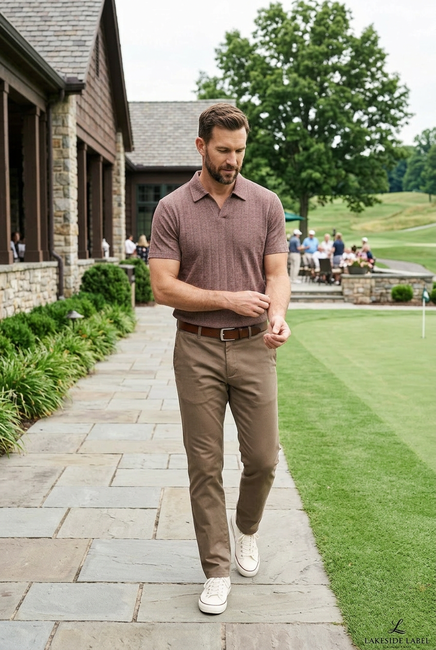 Crosby Textured Knit Polo