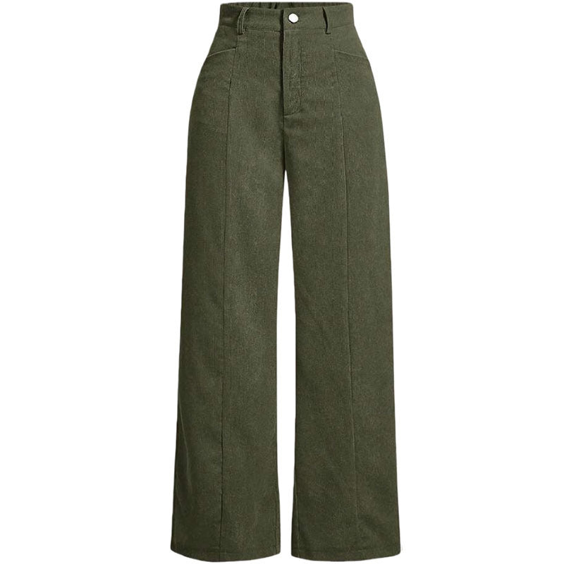 Aurelia Ribfluwelen Broek met Wijde Pijpen