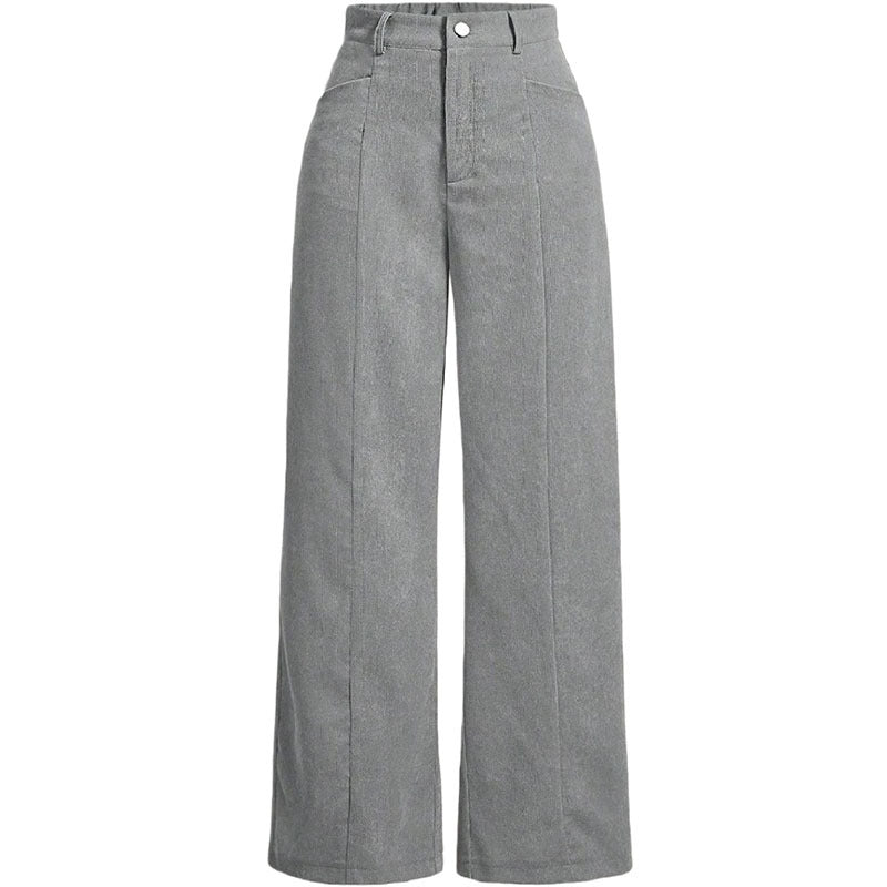 Aurelia Ribfluwelen Broek met Wijde Pijpen