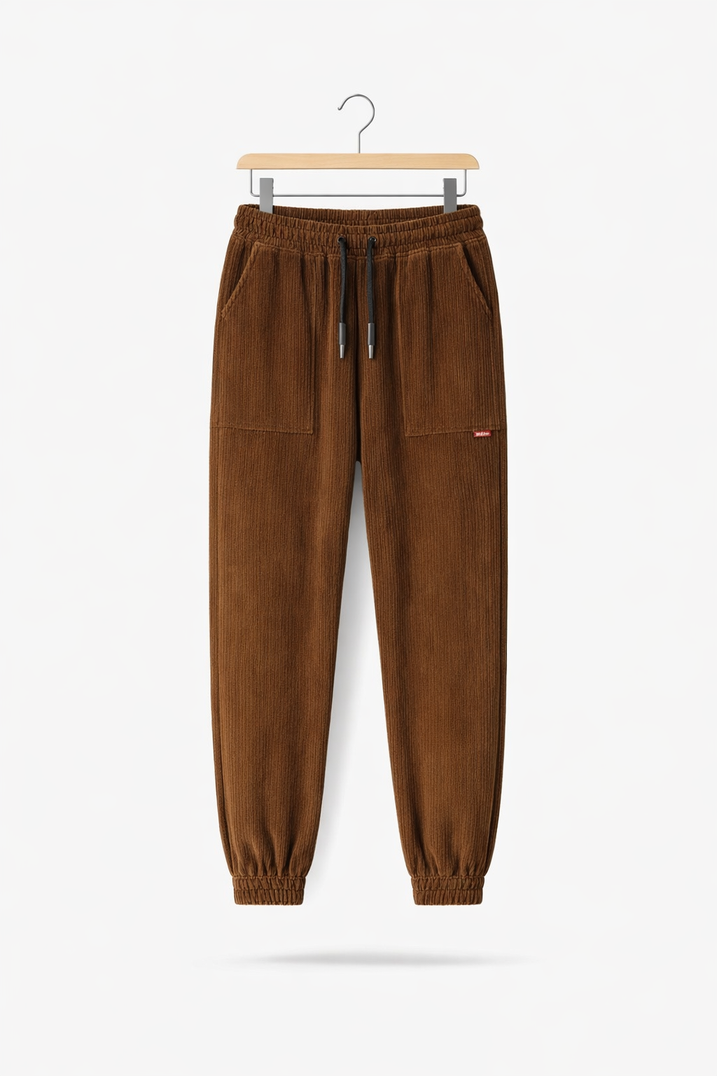 Rib Corduroy Drawstring Jogger Pants
