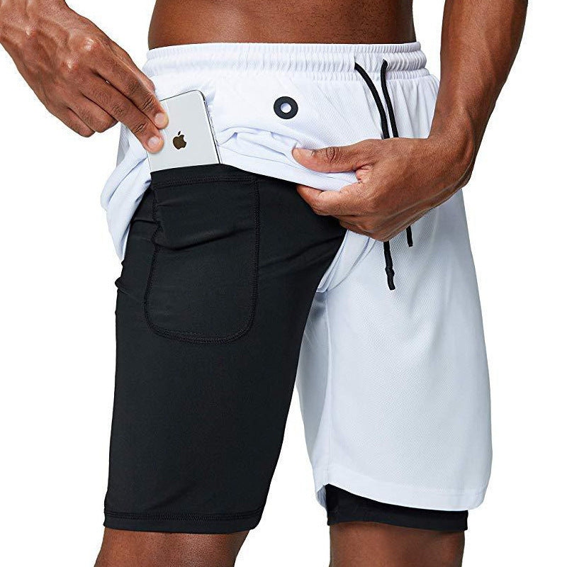 Compression Double Layer Running Shorts