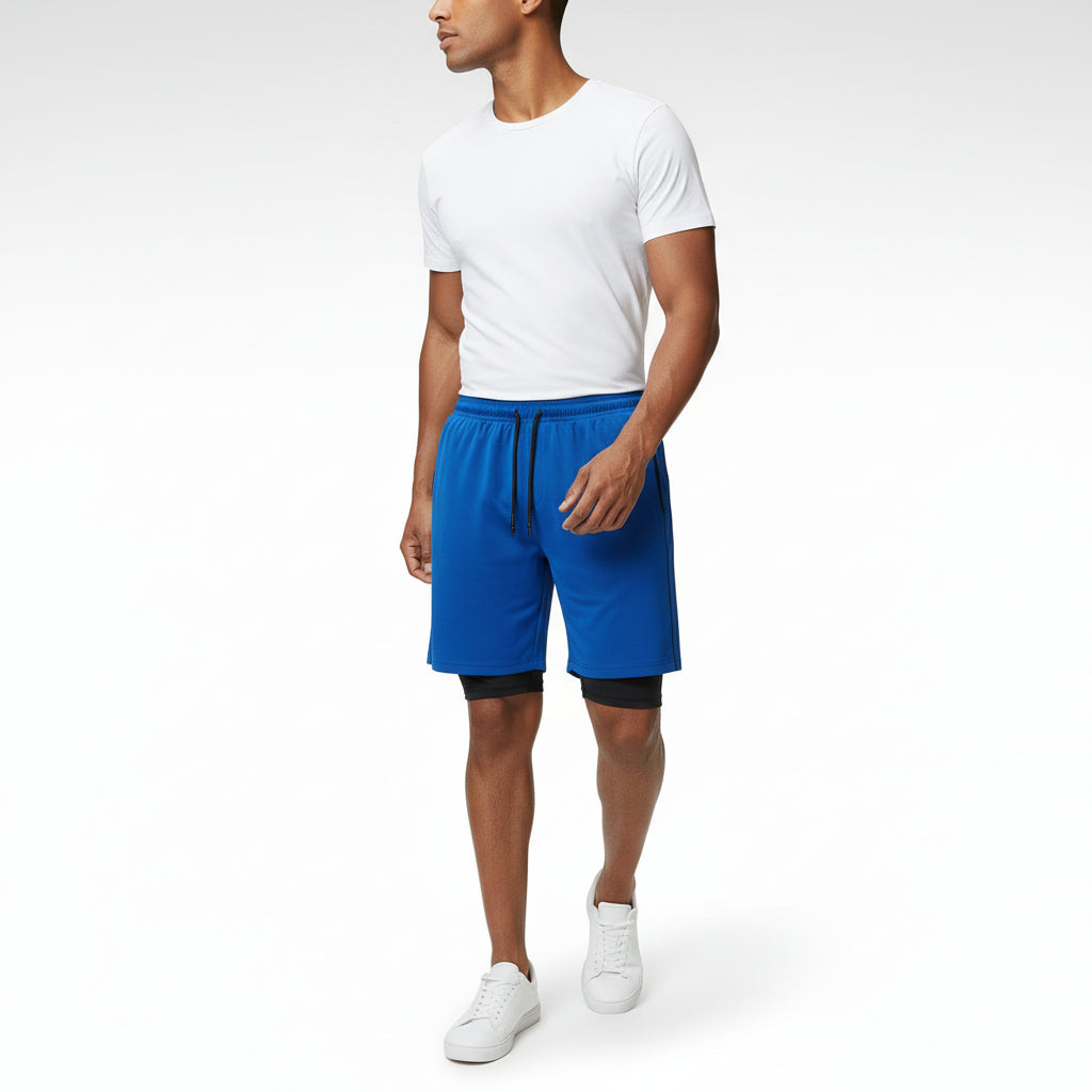 Compression Double Layer Running Shorts