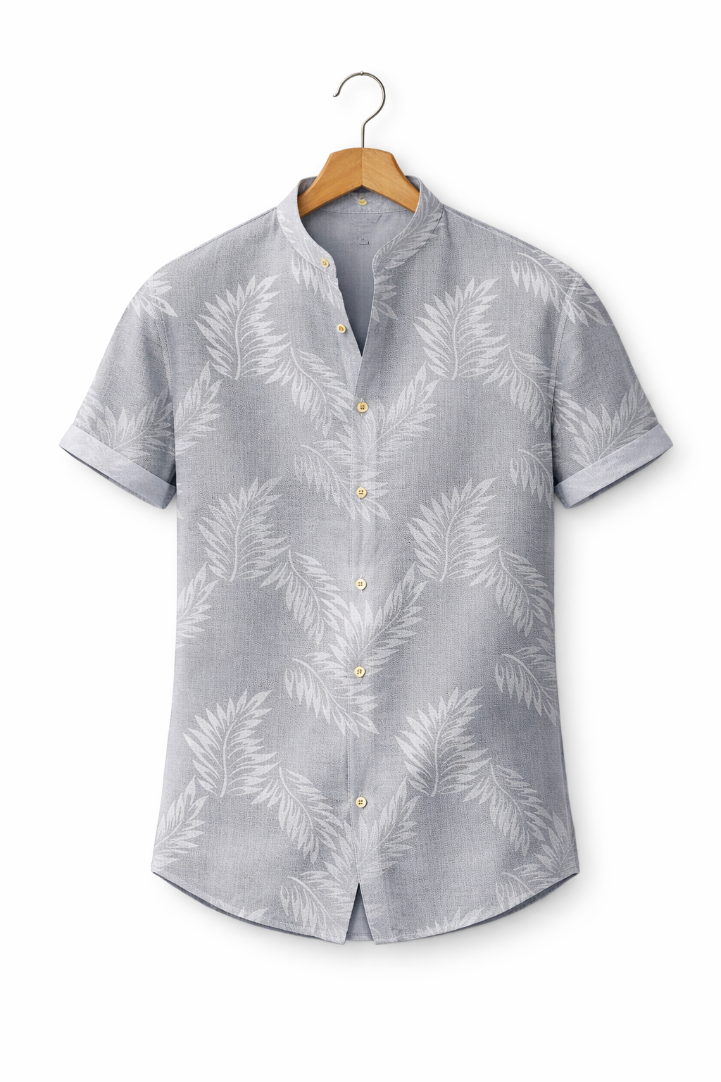 Abstract Leaf Textured Resort Shirt