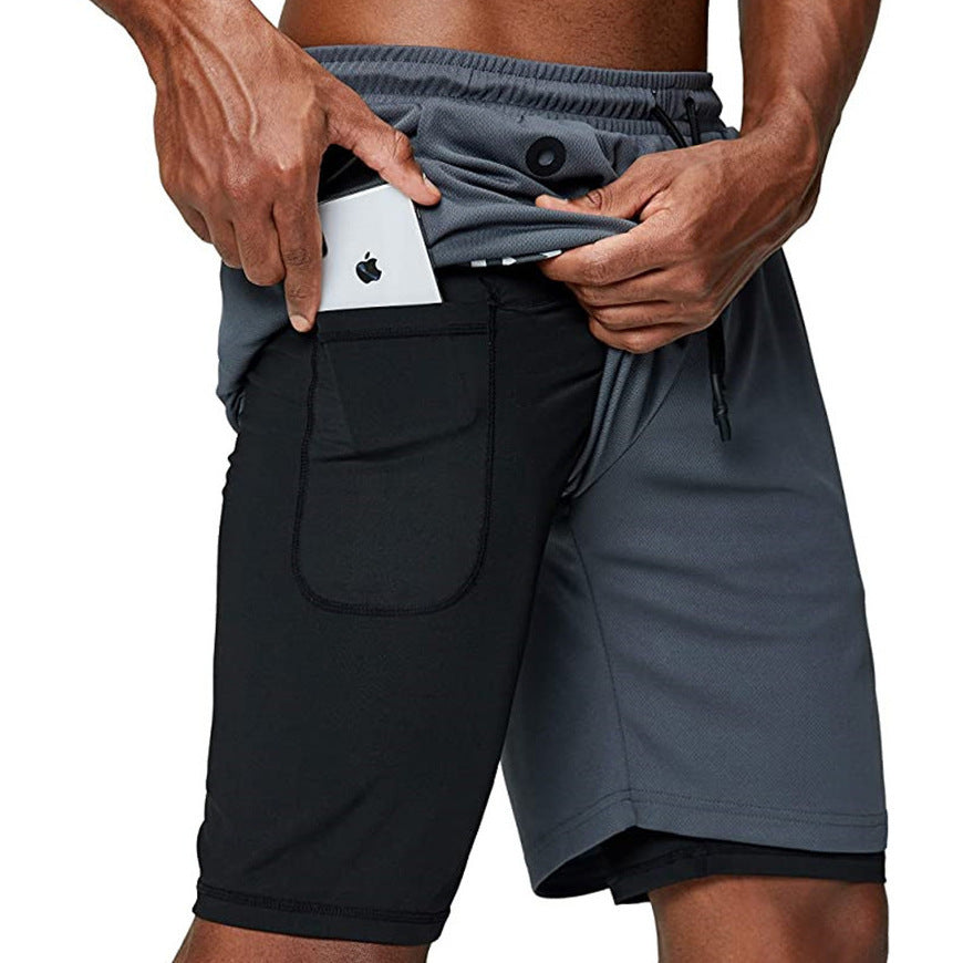 Compression Double Layer Running Shorts
