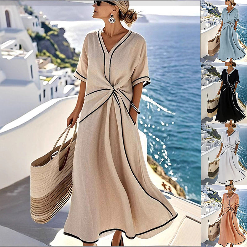 Santorini Coast Maxi Dress