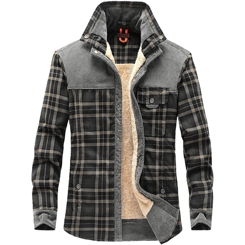 Men’s Plaid Button Jacket