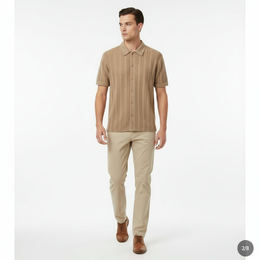 Button Front Knit Shirt