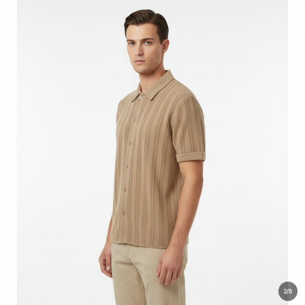 Button Front Knit Shirt