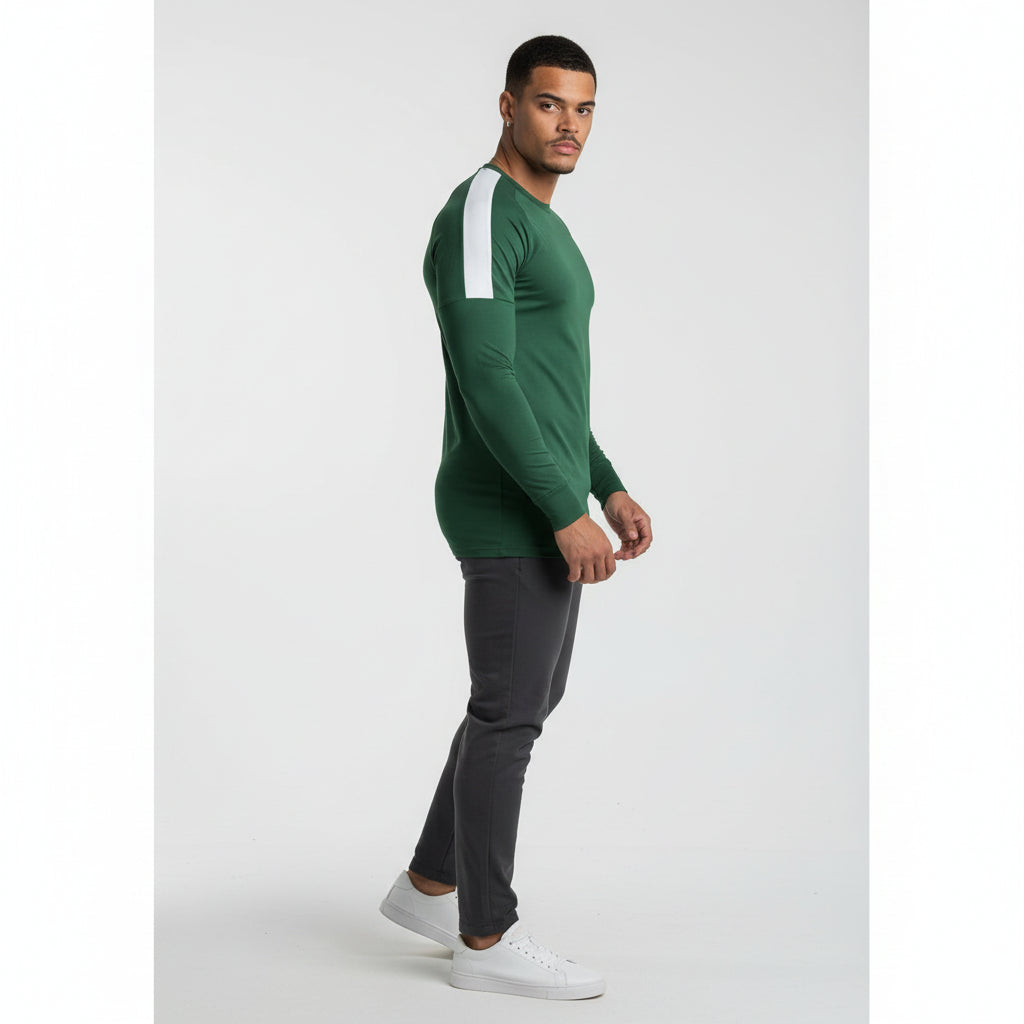 Men’s Long Sleeve Athletic Top With Raglan Sleeves