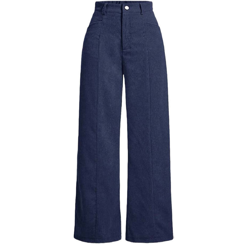 Aurelia Ribfluwelen Broek met Wijde Pijpen