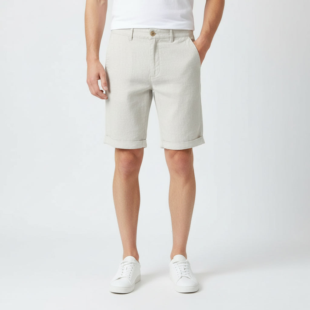 Men's Belt Loop Linen Shorts